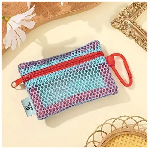 Beauty Case Leggero In Rete Con Cordino Green - Foto 2