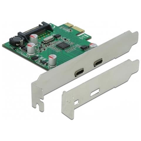 Scheda PCI Express x1 per 2 x USB 5 Gbps USB Type-C femmina esterno - Foto 1
