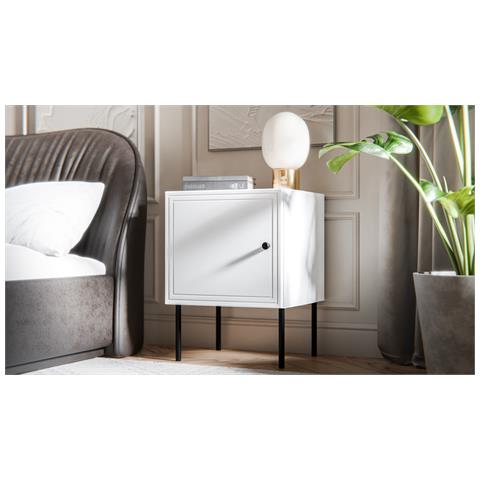 Comodino 2 pezzi PALAZZO BIS 45x39xH59 bianco opaco - Foto 2