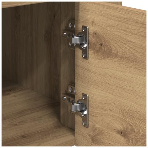 Carrello da Cucina  Rovere Artigianale 60x45x80 cm Legno Ingegnerizzato - Foto 9