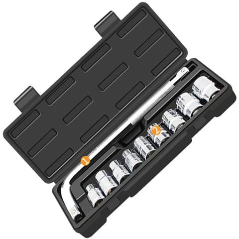 Kit Di Attrezzi Per Riparazione Auto 1/2, Set Di Bussole Grandi, 10 Pezzi - Foto 2