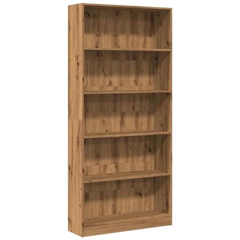 Libreria Rovere Artigianale 80x24x176 cm in Legno Multistrato - Foto 1