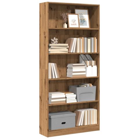Libreria Rovere Artigianale 80x24x176 cm in Legno Multistrato - Foto 2