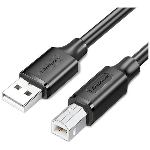 Cavo Usb 2.0 Per Stampante - Rame Senza Ossigeno Usb-b A Usb-a Per Trasferimento Dati Ad Alta Velocità 1,5 M - Foto 1