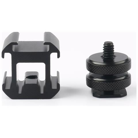 Mini Supporto A Slitta A Tre Teste In Lega Di Alluminio Per Microfono E Luci Led - Foto 1
