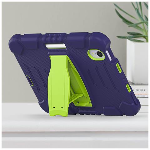 Custodia Per Ipad Mini 6 8.3"" Con Supporto E Alloggiamento Per Stilo Blu Navy - Foto 4