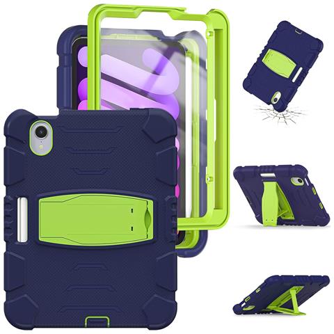 Custodia Per Ipad Mini 6 8.3"" Con Supporto E Alloggiamento Per Stilo Blu Navy - Foto 1