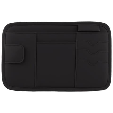 Organizzatore In Pelle Per Aletta Parasole Auto: Portaoggetti Multifunzionale Per Occhiali, Banconote E Cd - Foto 1