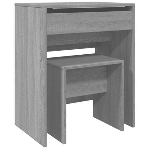 Toeletta e Sgabello Grigio Sonoma 60x40x113,5 cm - Foto 1