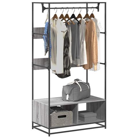 Armadio Grigio Sonoma 90x50x180 cm in Truciolato - Foto 2