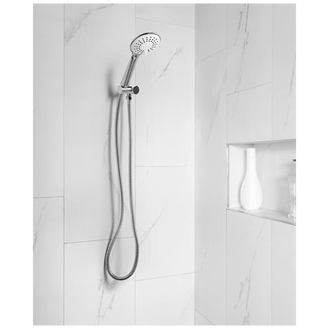 Kit Doccia Con Soffione E Flessibile Tumple 3 Funzioni Argento - Foto 1