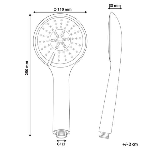 Kit Doccia Con Soffione E Flessibile Tumple 3 Funzioni Argento - Foto 7
