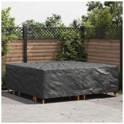 Copertura per mobili da esterno Nero 235 x 235 x 70 cm 210D - Foto 2