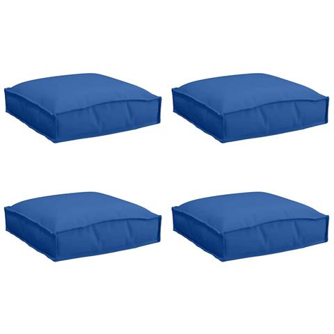 Cuscino per seduta pallet 4 pcs Blu reale 40 x 40 x 8 cm - Foto 1