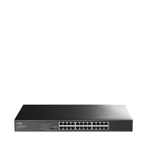 GS1024E switch di rete Gestito Gigabit Ethernet (10/100/1000) Nero - Foto 1