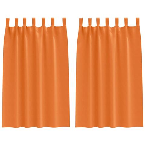 Tende con tende 2 pcs Arancione Vivo Poliestere - Foto 1