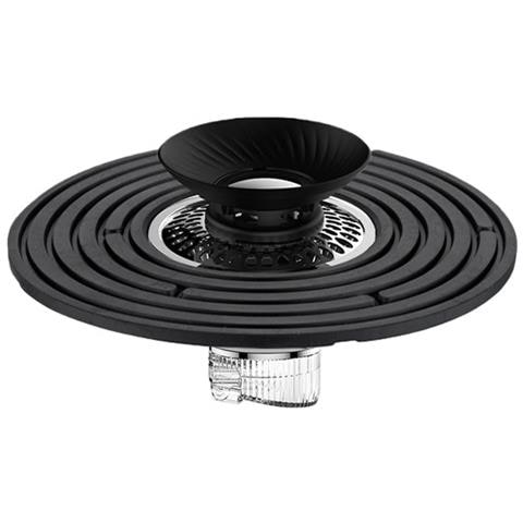 Nucleo Di Scarico A Pavimento Riduttore Di Grande Diametro - Versione Corta, Acciaio Inossidabile 304 Black - Foto 1