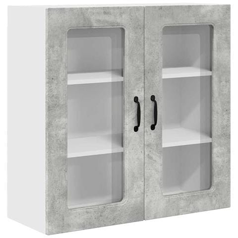 Pensile cucina Grigio cemento 80 x 31 x 80 cm Legno multistrato - Foto 1