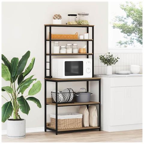 Mensola da cucina Rovere artigianale 80 x 40 x 168 cm - Foto 2