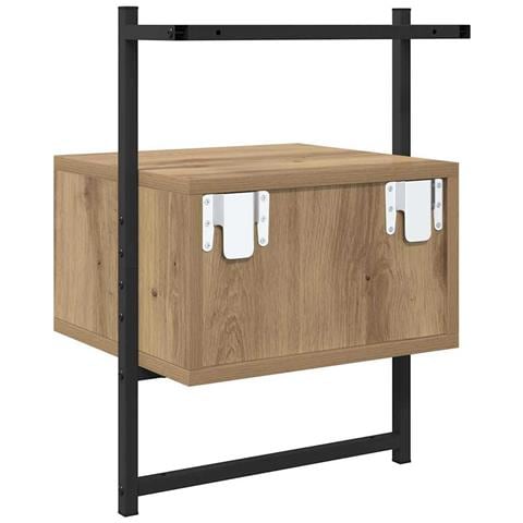 Armadio da Notte 2 pcs Rovere artigianale 35 x 30 x 51 cm - Foto 9