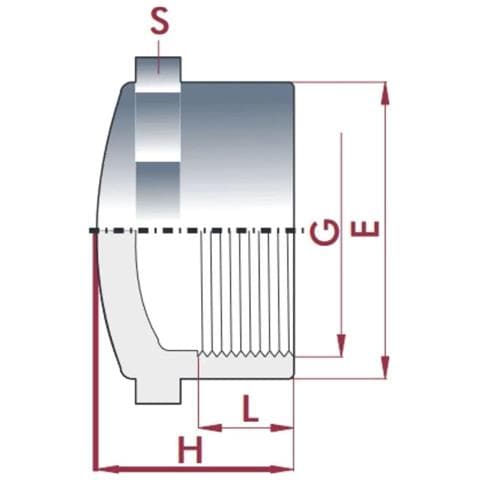 Tappo Pvc-u Filettato 1 1/4  Pn10 - Foto 2