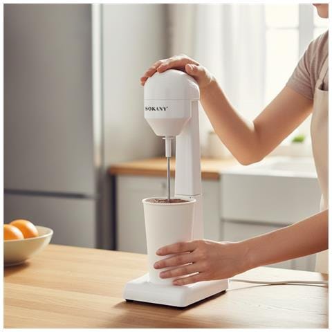 Macchina Per Milkshake 450 Ml 100 W Veloce E Compatta, Bianco - Foto 5