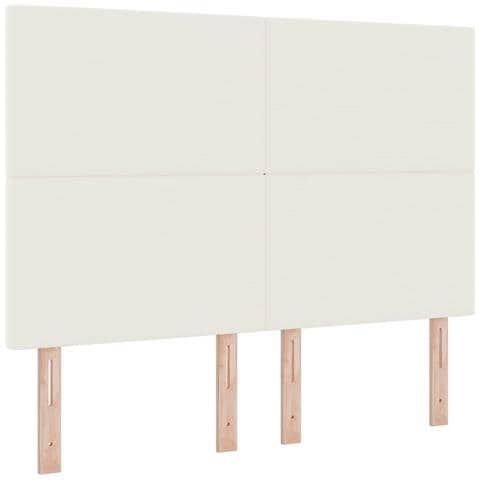 Testiera LED con luci a strisce a LED Crema 144 cm Poliestere - Foto 1