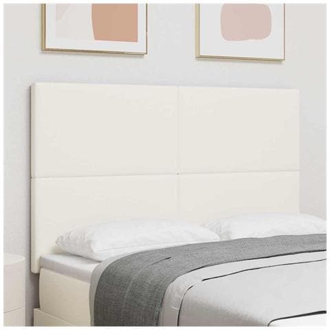 Testiera LED con luci a strisce a LED Crema 144 cm Poliestere - Foto 2