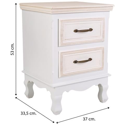 Tavolo In Legno Bianco 37x33,5x53h - Foto 8