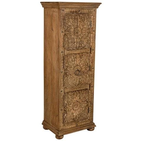 Armadio Artigianale In Legno Marrone, 53x40x149h Cm - Foto 1