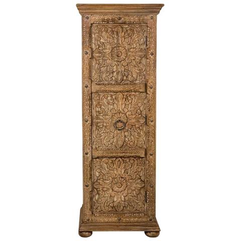 Armadio Artigianale In Legno Marrone, 53x40x149h Cm - Foto 2