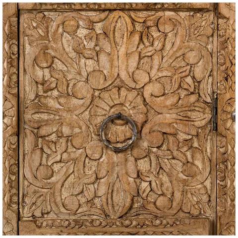 Armadio Artigianale In Legno Marrone, 53x40x149h Cm - Foto 7