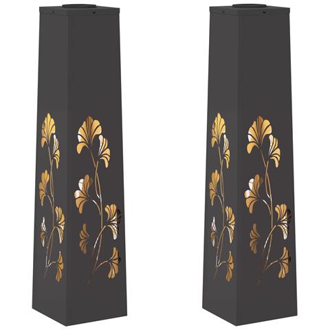 Faro LED solare per sentieri 2 pcs Nero - Foto 1