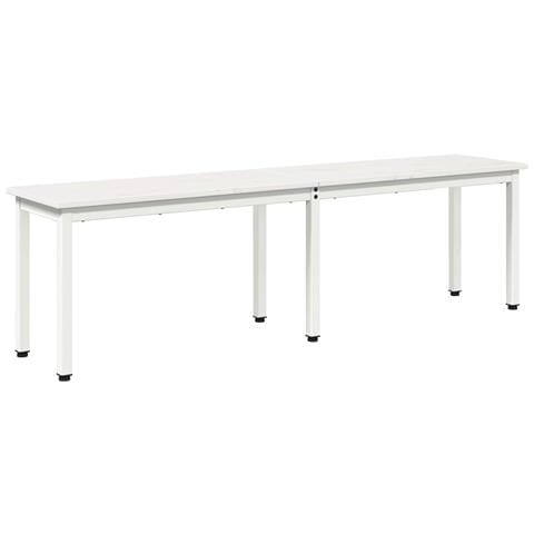 panchina Bianco 160 x 35 x 45 cm Pino massello - Foto 1