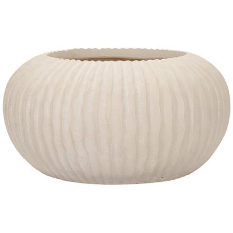 Vaso Decorativo Vkh829-beige-poliresina-35x35x18 Cm - Foto 1