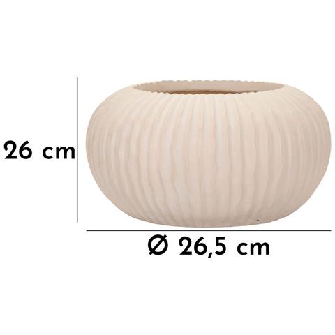 Vaso Decorativo Vkh829-beige-poliresina-35x35x18 Cm - Foto 7