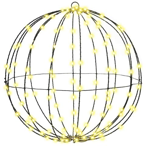 Palla con 160 LED Bianco caldo 50,5 x 50,5 x 52 cm Metallo - Foto 1