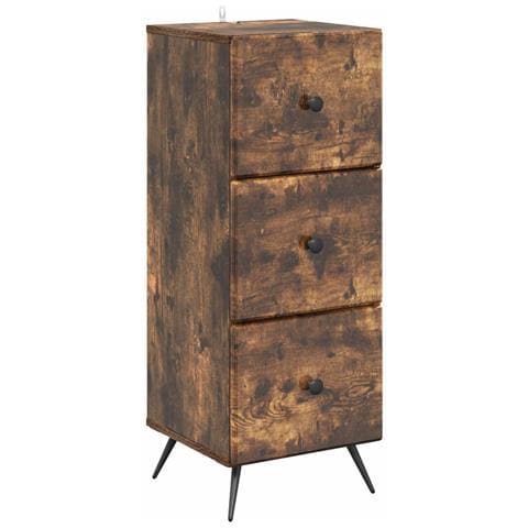 Mobile con Cassetti Rovere Fumo 33 x 34,5 x 90 cm - Foto 1