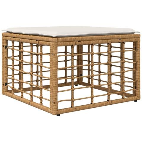 Poggiapiedi da Giardino Naturale polyrattan - Foto 1