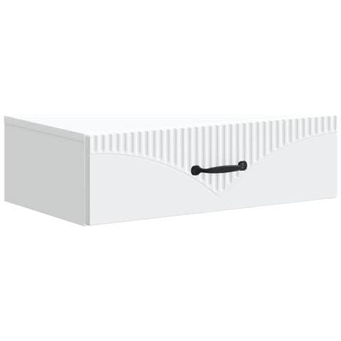 Tavolino da Parete Laterale Bianco 59 x 34,5 x 17 cm - Foto 1