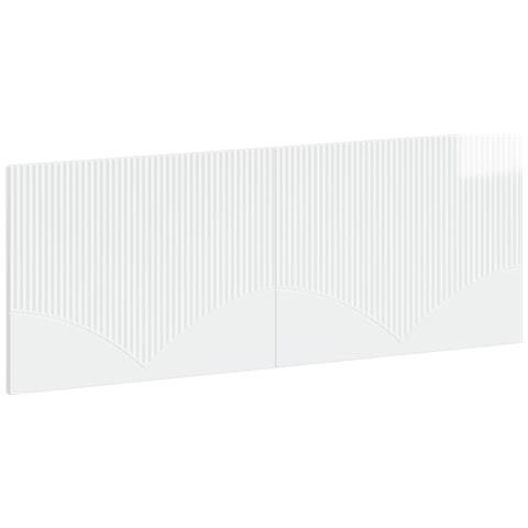 Testiera da Muro HOORN Bianco Lucido Legno ingegnerizzato - Foto 1