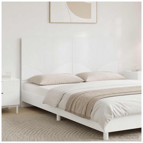 Testiera da Muro HOORN Bianco Lucido Legno ingegnerizzato - Foto 2