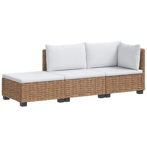 3 pz Set Lounge in Rattan con Cuscini GENDT Rattan naturale - Foto 1