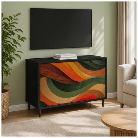 Mobile TV BONN 69 x 33 x 50,5 cm Rovere Nero - Foto 2