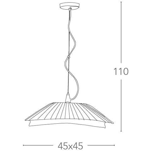 I-ISIDE / S45 - Lampadario a sospensione bianco con raggi 60 watt E27 - Foto 7
