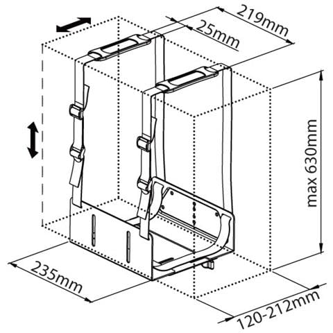 ICA-CS 62 - Supporto per PC da muro o parete scrivania - Foto 7