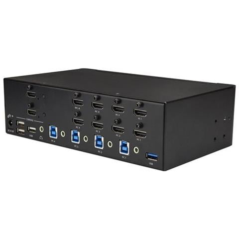 Switch KVM a 4 Porte HDMI - 4K 30Hz - Doppio Display - Foto 2