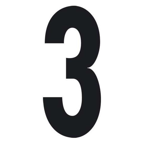 Numero3ades. T-6 8x3,5 Cm Nero - Foto 2