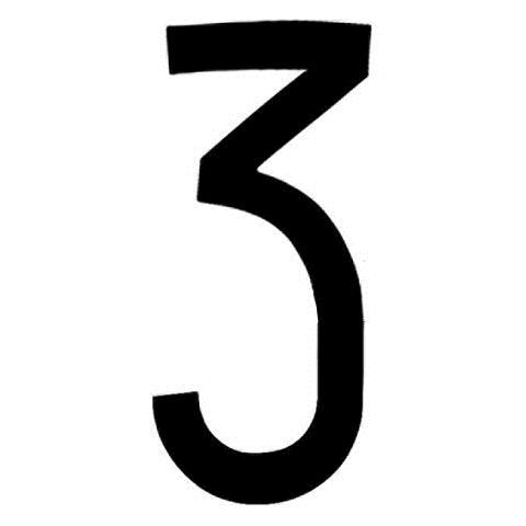 Numero3ades. T-6 8x3,5 Cm Nero - Foto 1