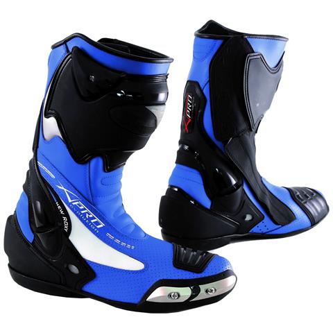 Stivale Scarpa Calzatura Pelle Moto Race Racing Sport Pista Tecnico Blu 40 - Foto 1